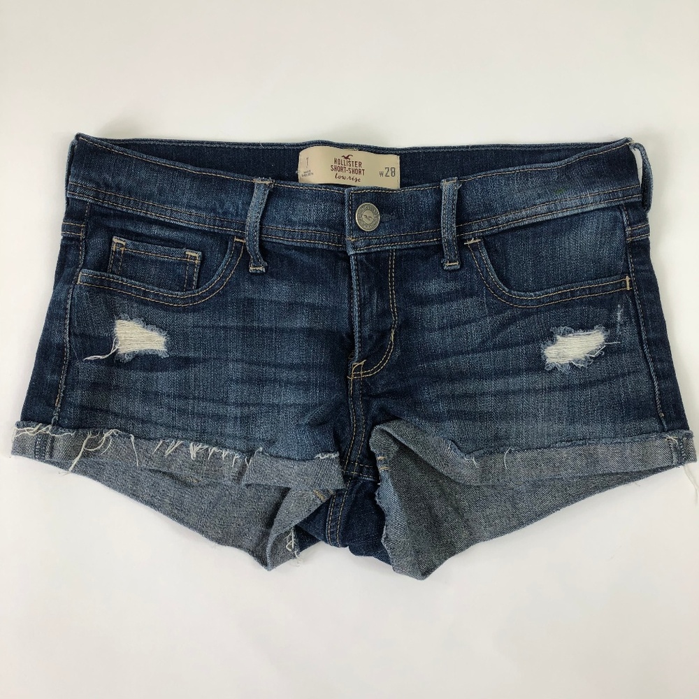 Hollister Short-Short Distressed cuffed jean Short - Picture 1 of 3